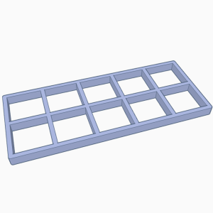 Grille boîte 10 cubes